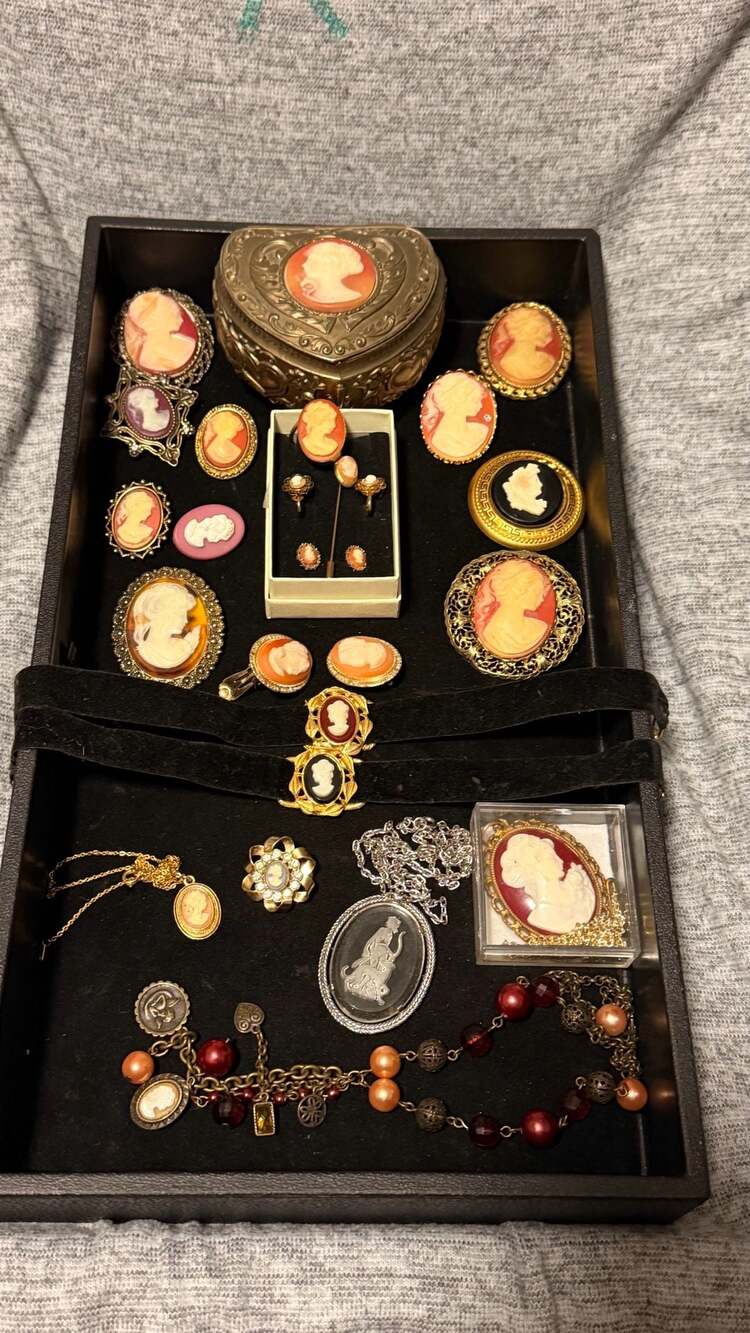 Vintage Cameo Jewelry Lot